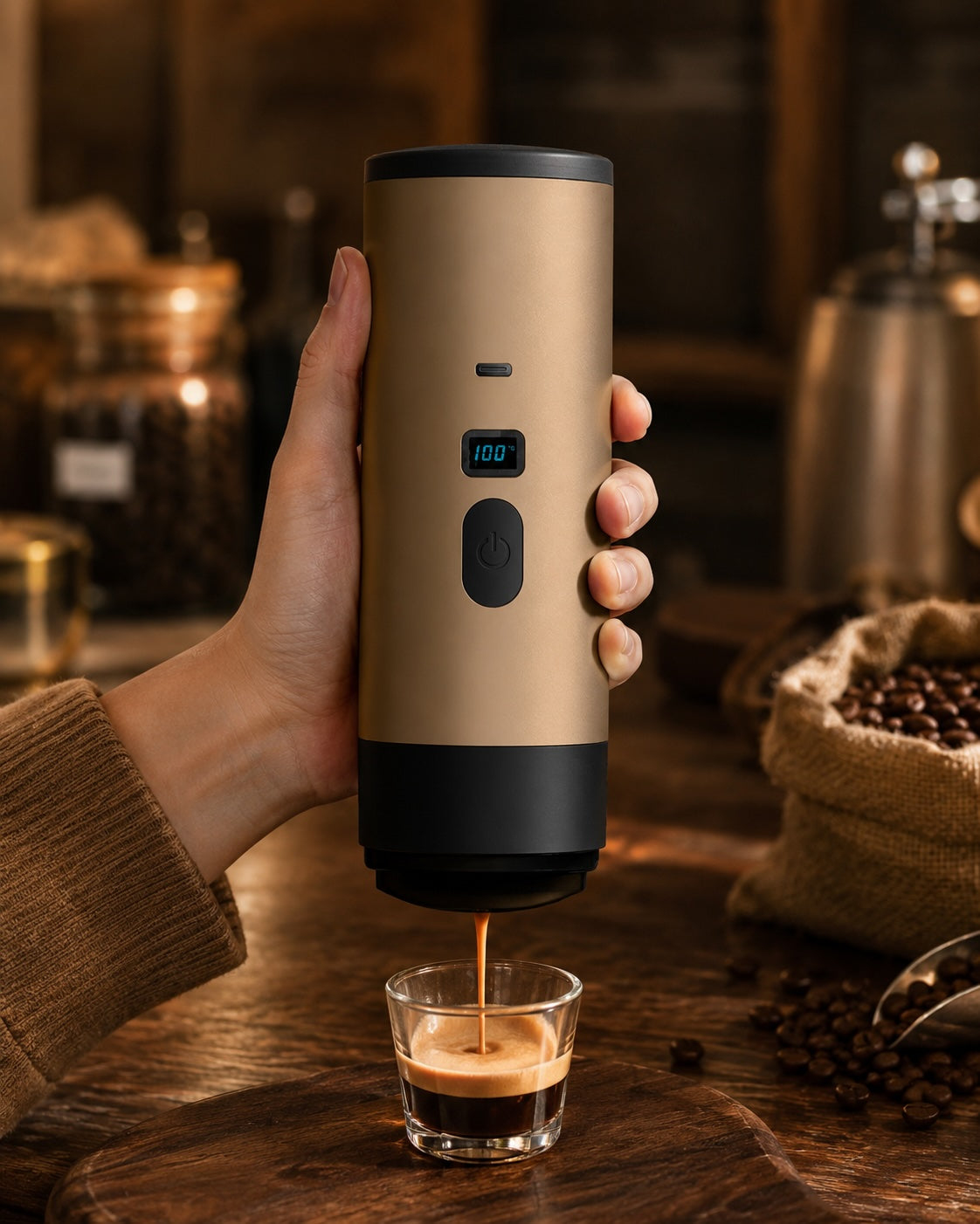 Machine à café portable Bien Brûlé, expresso nomade rechargeable USB-C