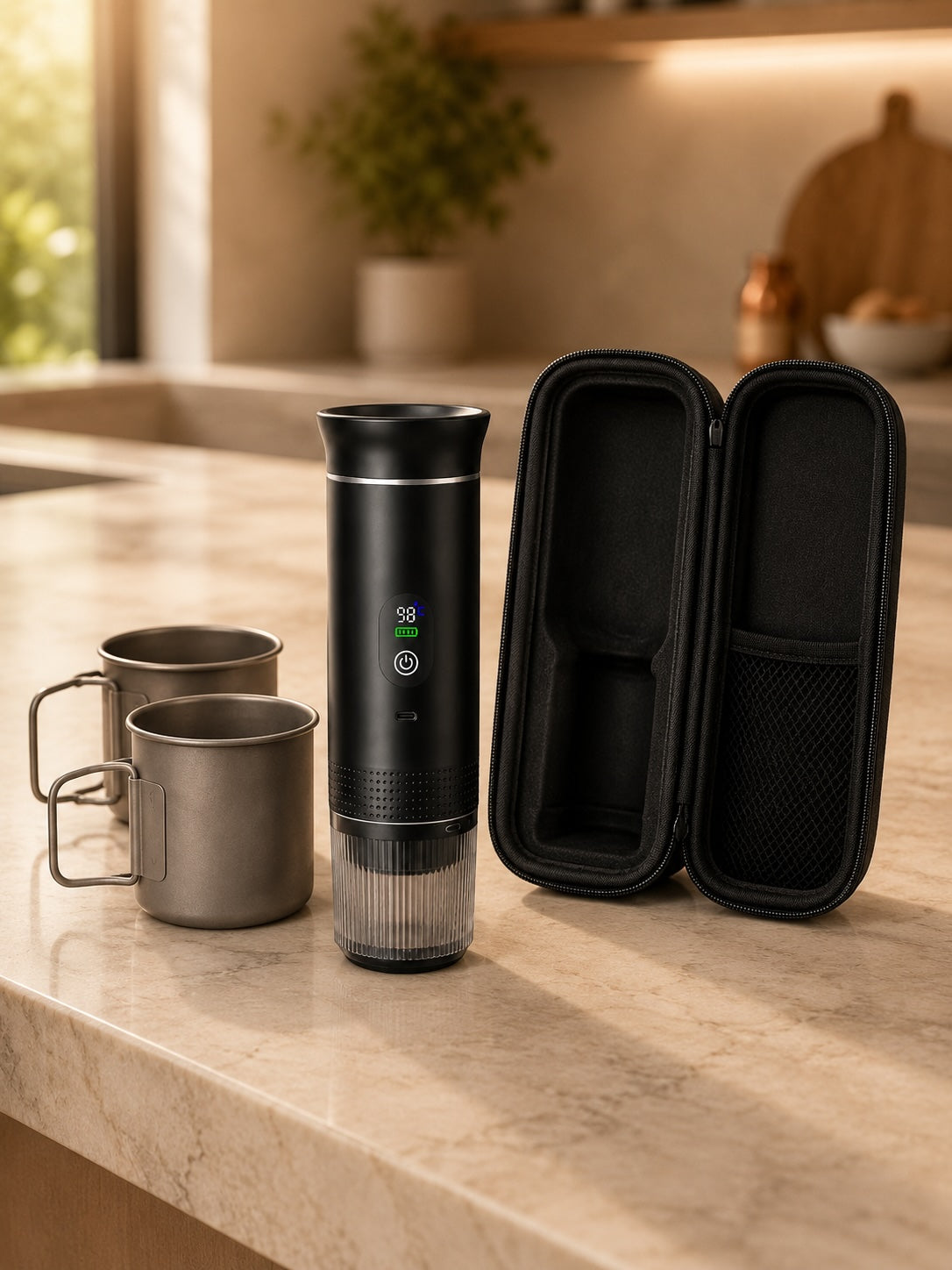 Coffret Découverte Nomade — Machine, Étui & Tasse Titane