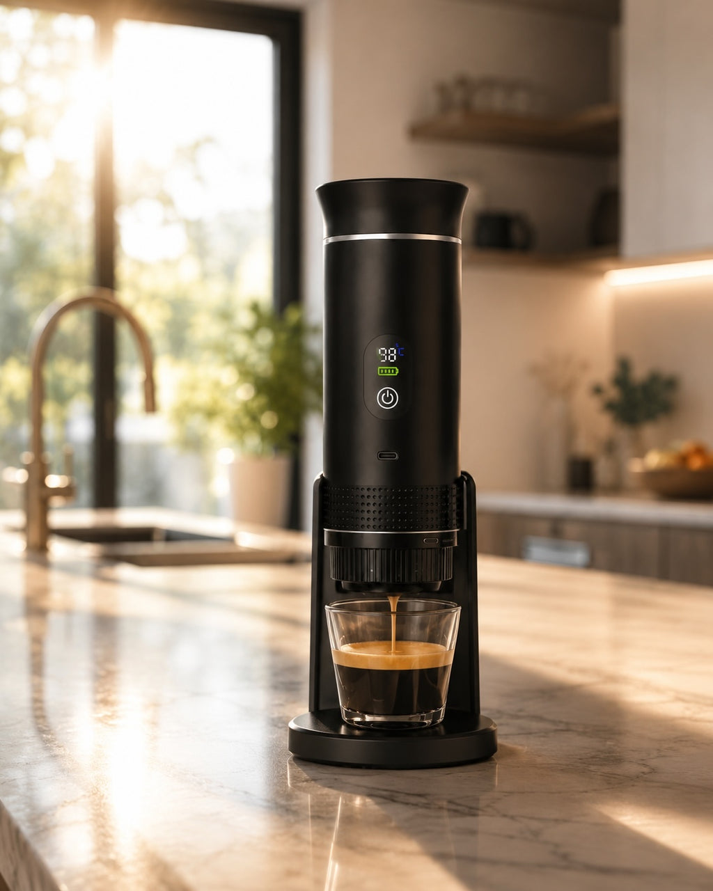 Support pliable en aluminium pour machine à café portable Bien Brûlé